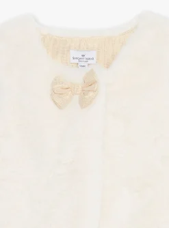 Sergent Major Pull, Gilet & Cardigan-Cardigan sans manches en fausse fourrure