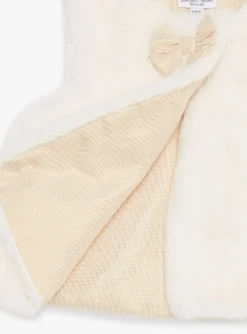 Sergent Major Pull, Gilet & Cardigan-Cardigan sans manches en fausse fourrure