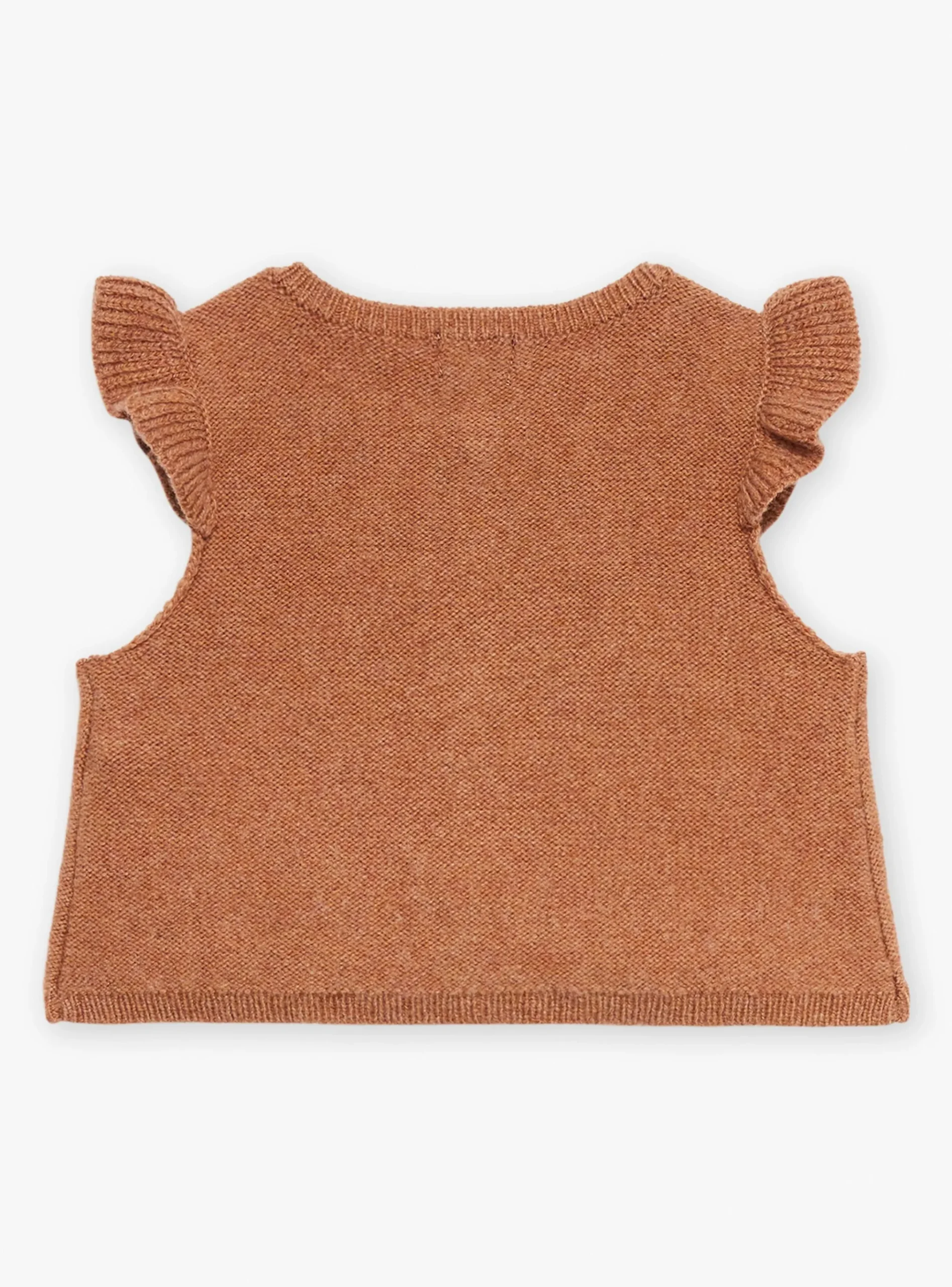 Sergent Major Pull, Gilet & Cardigan-Cardigan sans manches Marron chiné