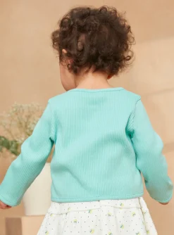 Sergent Major Pull, Gilet & Cardigan-Cardigan Turquoise