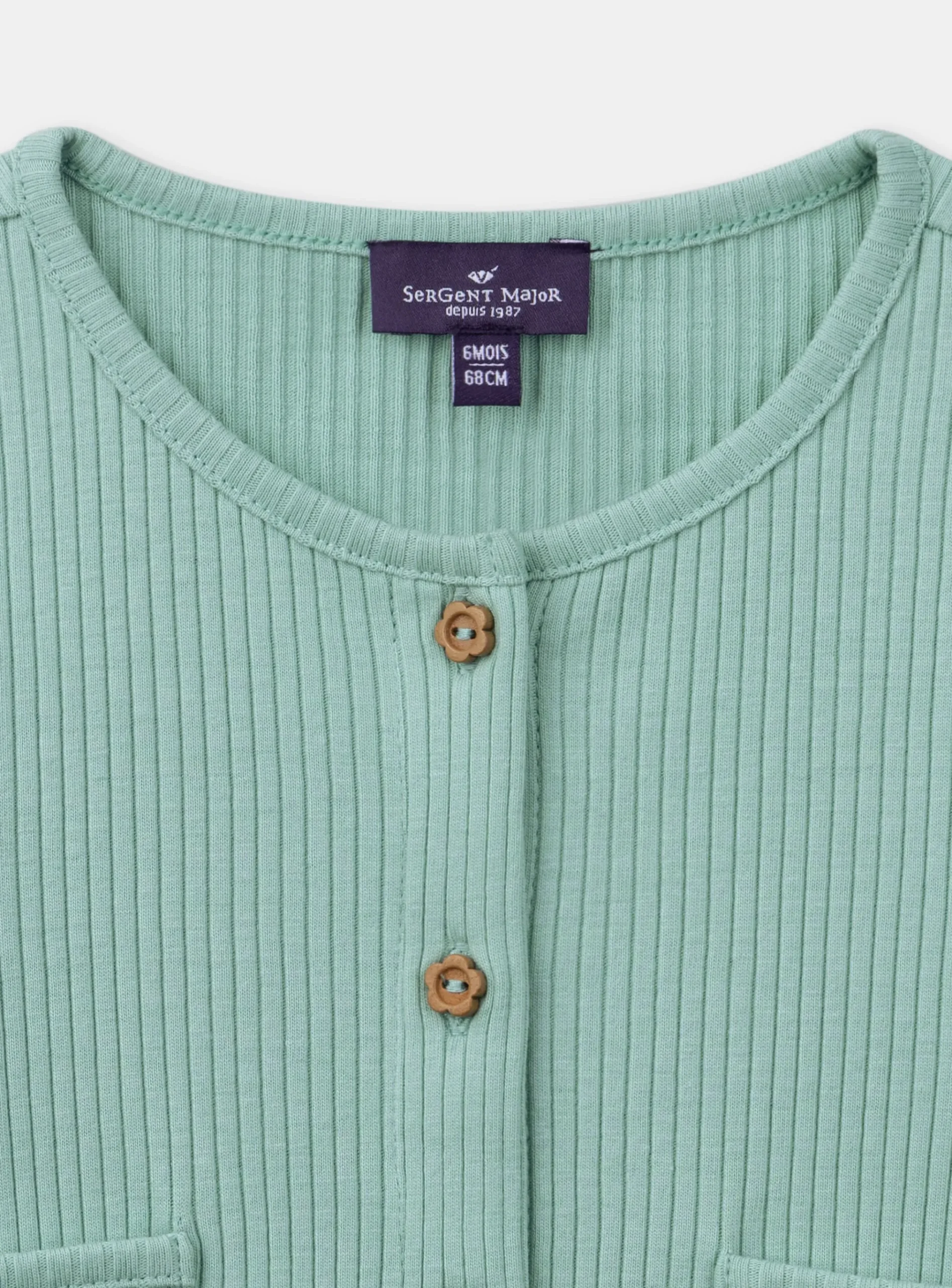 Sergent Major Pull, Gilet & Cardigan-Cardigan Turquoise