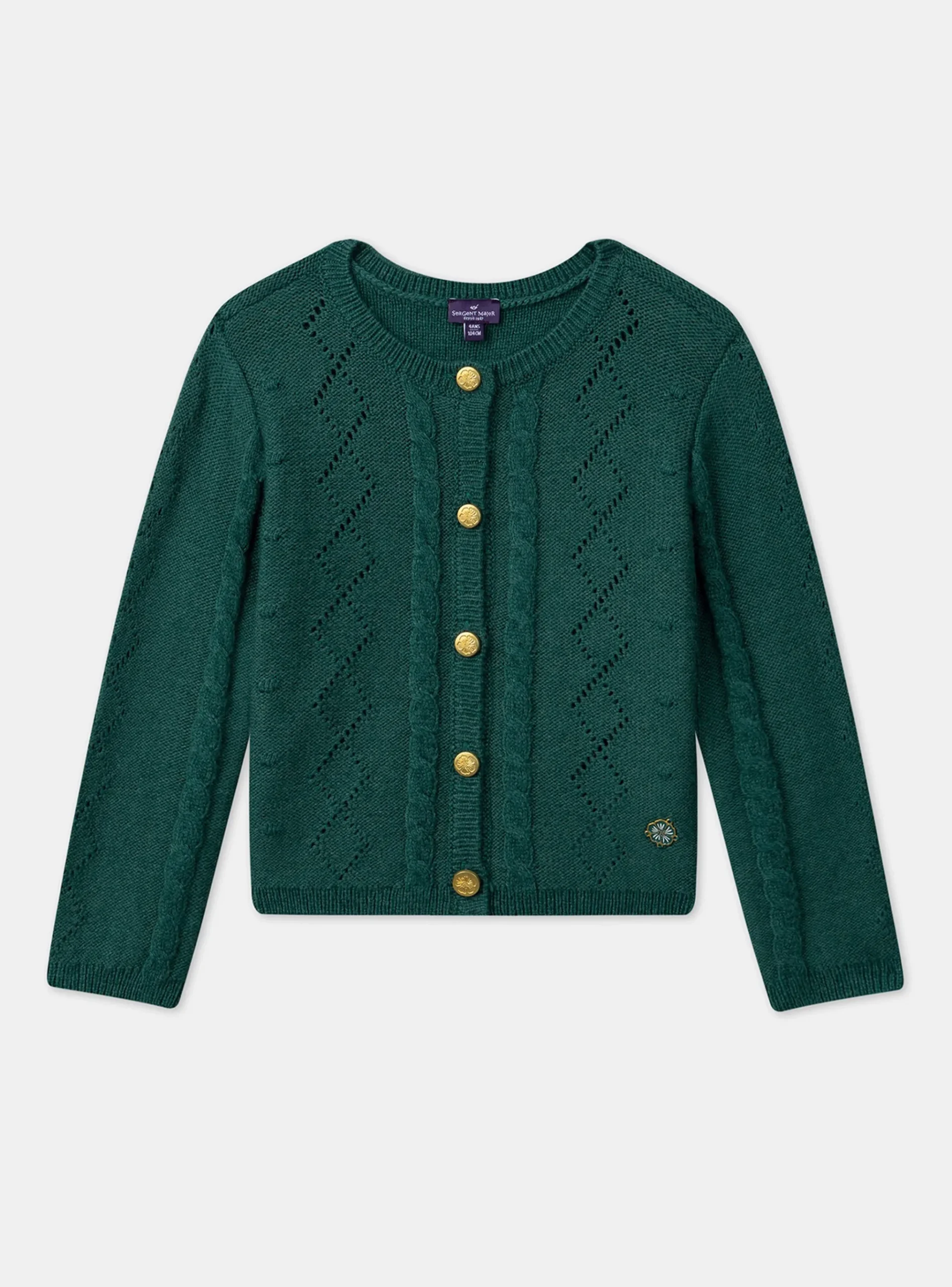 Sergent Major Pull, Gilet & Cardigan-Cardigan Vert