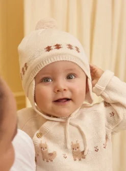Sergent Major Bonnet, Moufle, Chausson & Chaussette-Chapeau Beige Chin&eacute;