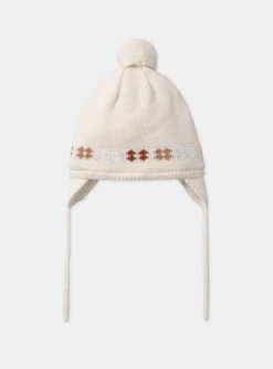 Sergent Major Bonnet, Moufle, Chausson & Chaussette-Chapeau Beige Chiné