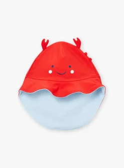 Sergent Major Chapeau & Casquette-Chapeau de bain anti-UV rouge r&eacute;versible &agrave; animation pinces 3D
