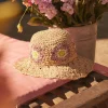 Sergent Major Chapeau & Foulard | Robe & Combinaison-Chapeau de paille beige