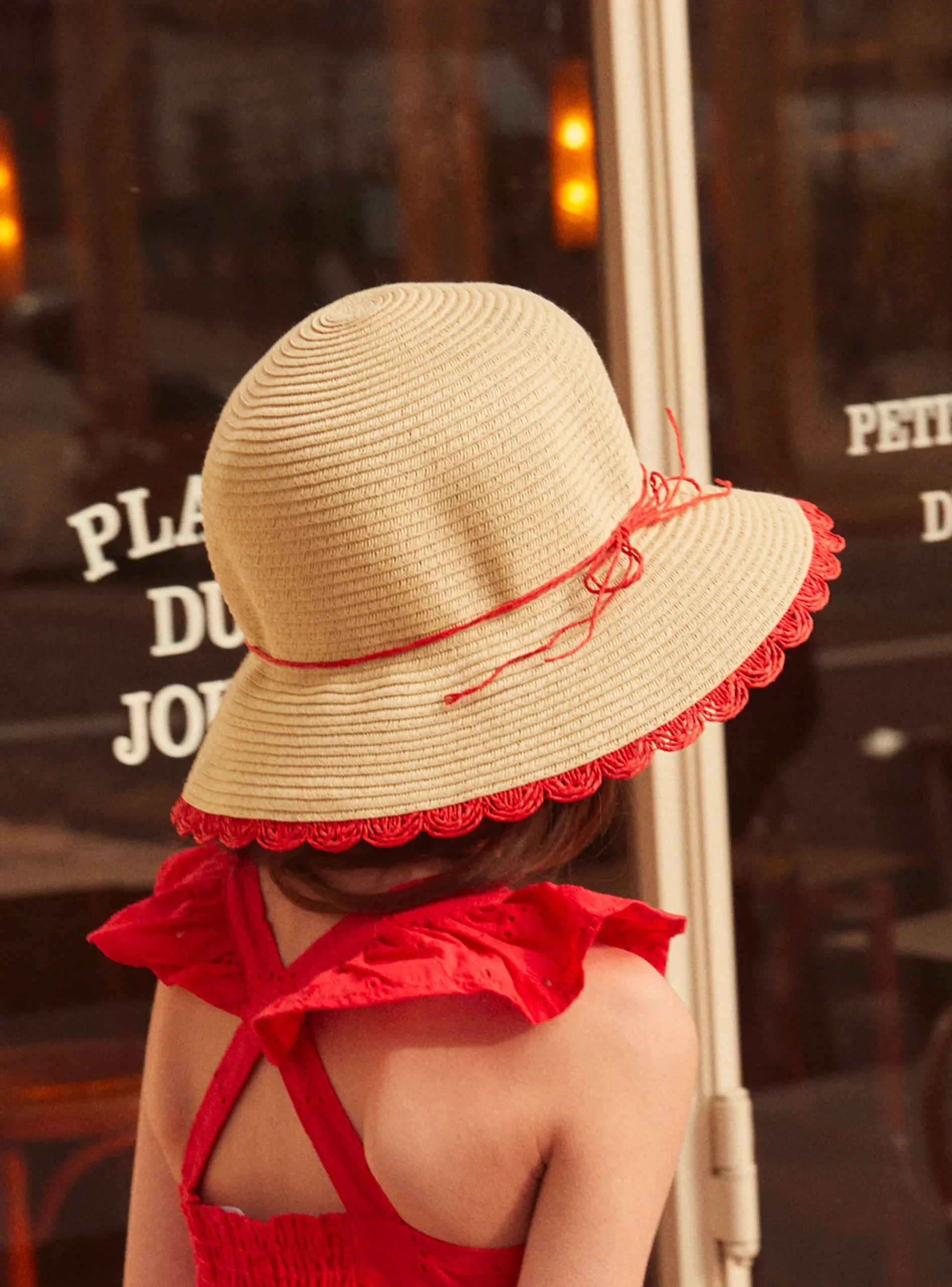 Sergent Major Chapeau & Foulard-Chapeau en paille
