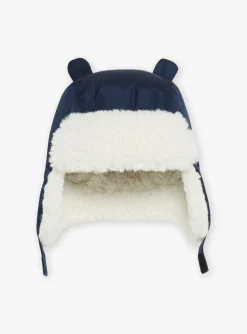 Sergent Major Bonnet, Echarpe & Gant-Chapka bleu nuit en canvas