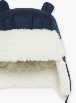 Sergent Major Bonnet, Echarpe & Gant-Chapka bleu nuit en canvas