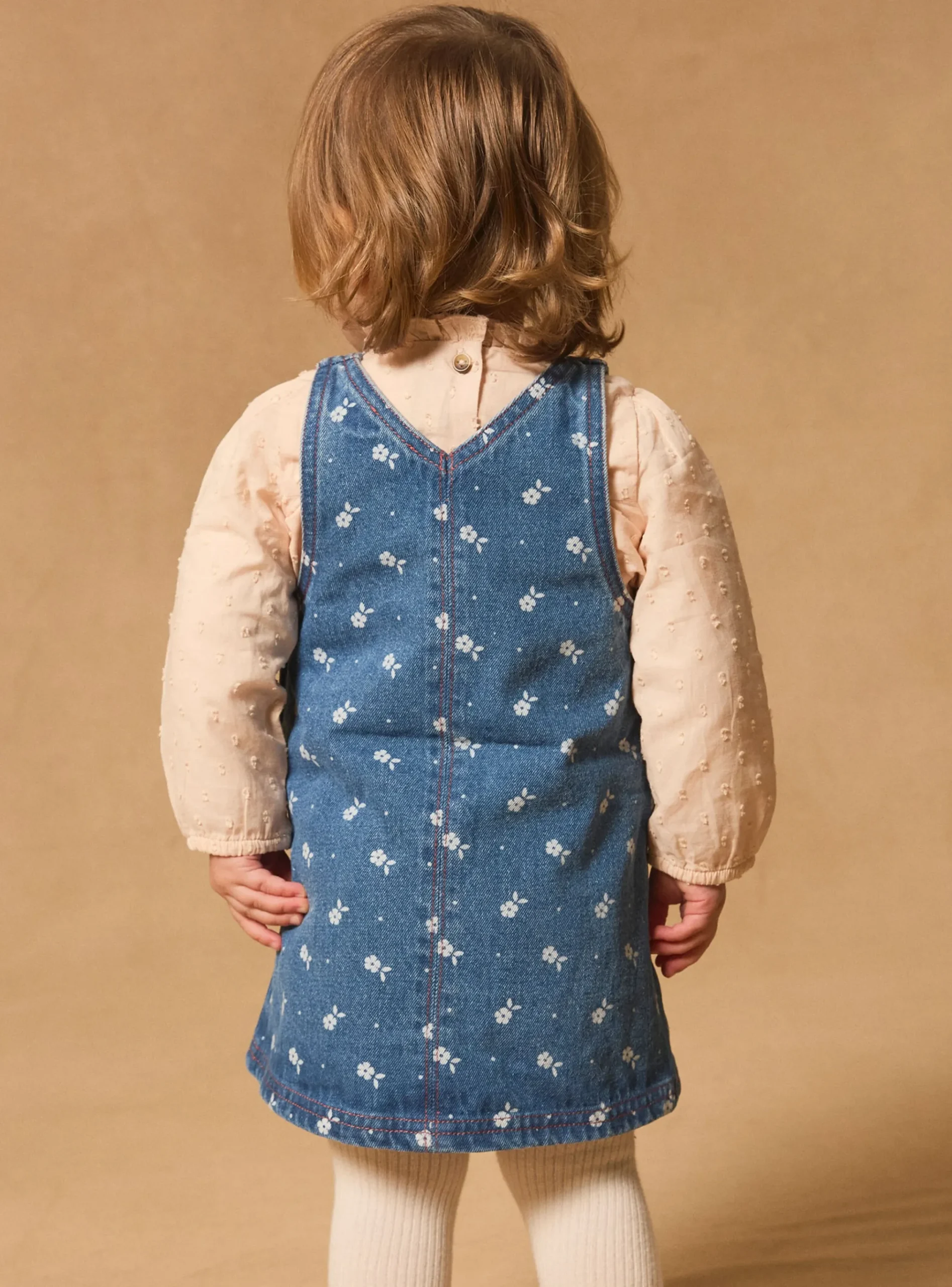 Sergent Major Robe-Chasuble en denim floral