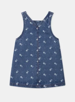 Sergent Major Robe-Chasuble en denim floral