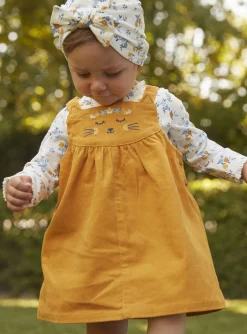Sergent Major Pull, Gilet & Cardigan | Robe-Chasuble jaune en velours côtelé