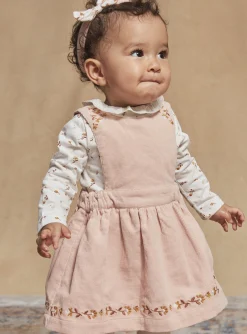 Sergent Major Robe-Chasuble vieux rose en velours côtelé