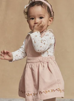 Sergent Major Robe-Chasuble vieux rose en velours c&ocirc;tel&eacute;