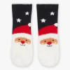 Sergent Major Chaussettes-Chaussettes bleu marine &agrave; imprim&eacute; P&egrave;re No&euml;l