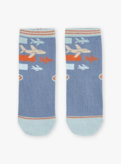 Sergent Major Sous-vêtement & Chaussettes-Chaussettes bleues à imprimé avions