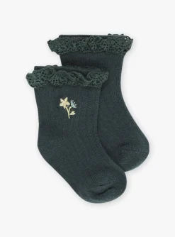 Sergent Major Chaussettes & Collant-Chaussettes c&ocirc;tel&eacute;es vert &eacute;meraude