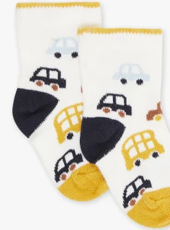 Sergent Major Chaussettes-Chaussettes &eacute;crues &agrave; imprim&eacute; voitures