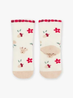 Sergent Major Chaussettes & Collant-Chaussettes &eacute;crues &agrave; jacquard fantaisie