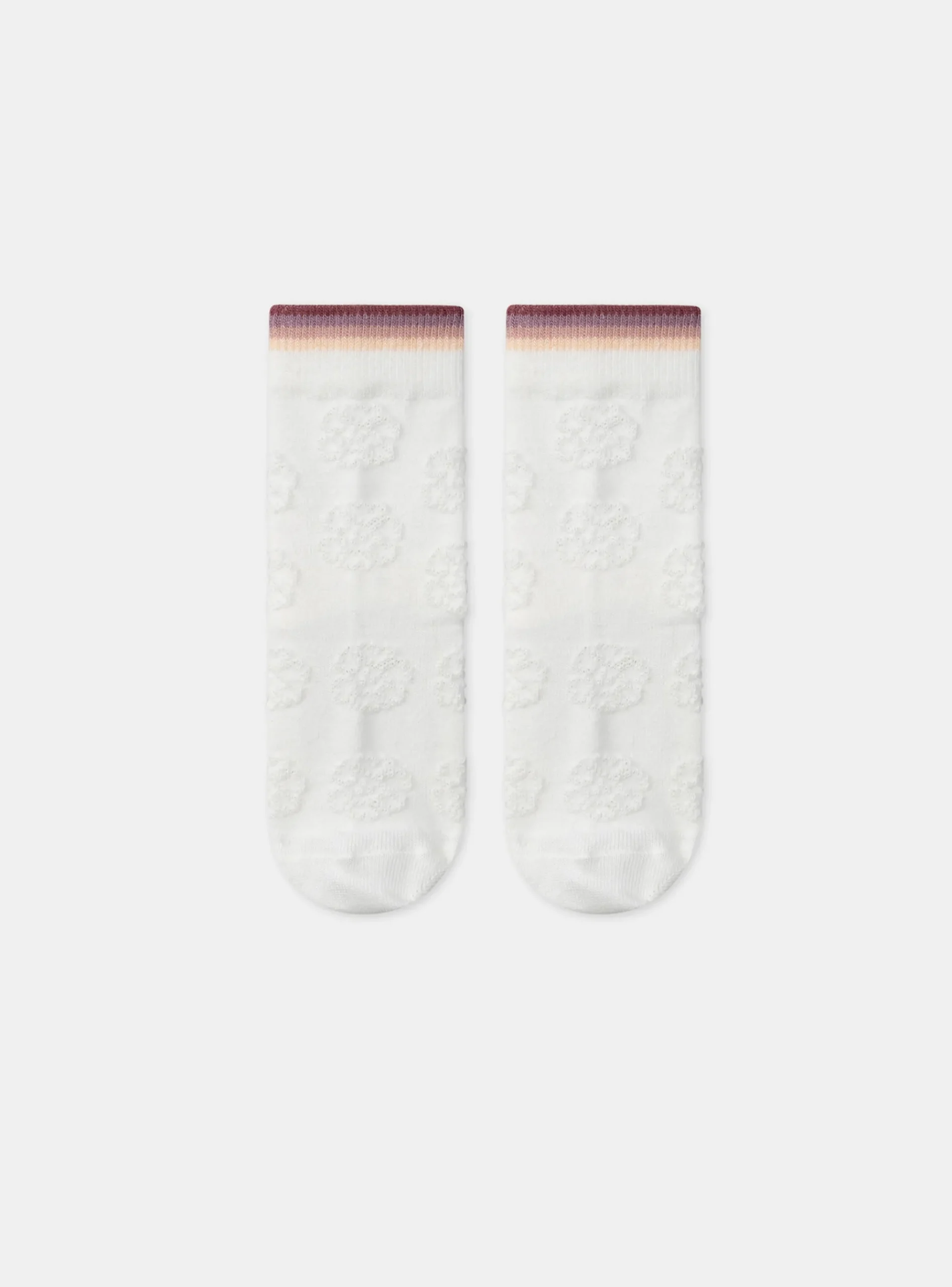 Sergent Major Sous-vêtement, Chaussette & Collant-Chaussettes écrues jacquard fleur uni
