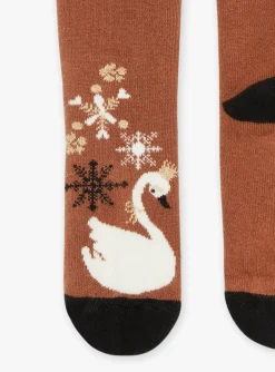 Sergent Major Sous-vêtement, Chaussette & Collant-Chaussettes marron &agrave; motif cygne