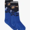 Sergent Major Sous-vêtement & Chaussettes-Chaussettes noires et bleu glacier &agrave; jacquard montagnes et h&eacute;licopt&egrave;re