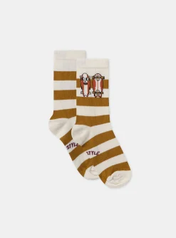 Sergent Major Sous-vêtement & Chaussettes-Chaussettes ray&eacute;es avec skateboard