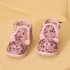 Sergent Major Chaussures-Chausson de couleur rose imprim&eacute; petites fleurs
