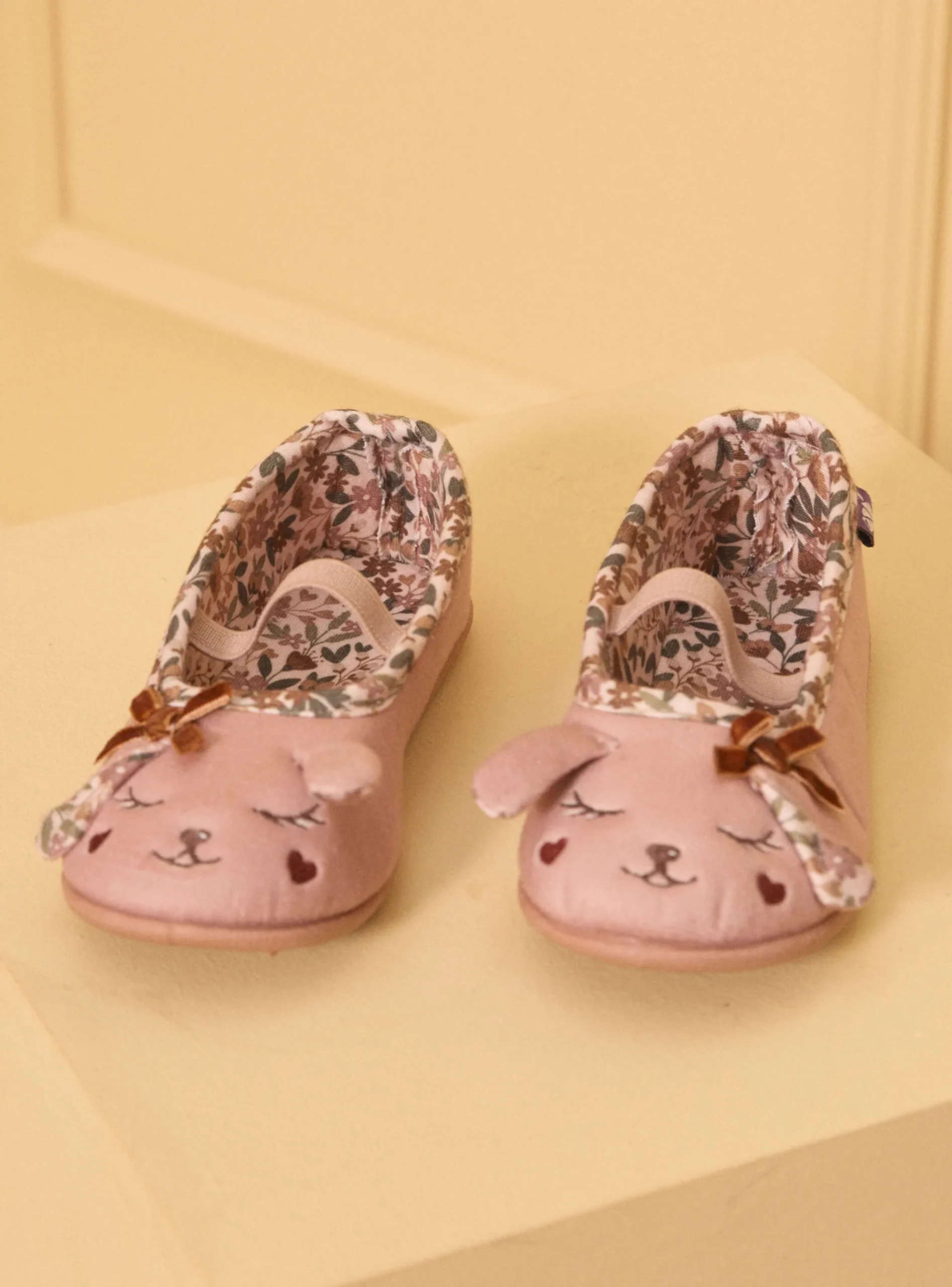 Sergent Major Chaussures Et Chaussons | Pyjama-Chausson rose avec intérieur imprimé fleur