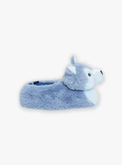 Sergent Major Chaussures & Chaussons-Chaussons 3D bleus forme loup