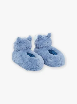 Sergent Major Chaussures & Chaussons-Chaussons 3D bleus forme loup