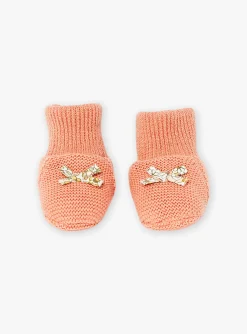 Sergent Major Bonnet, Moufle, Chausson & Chaussette-Chaussons de naissance rose poudr&eacute;