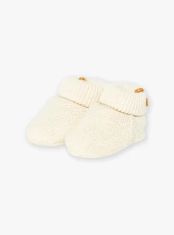 Sergent Major Bonnet, Moufle, Chausson & Chaussette-Chaussons Ecru chin&eacute;