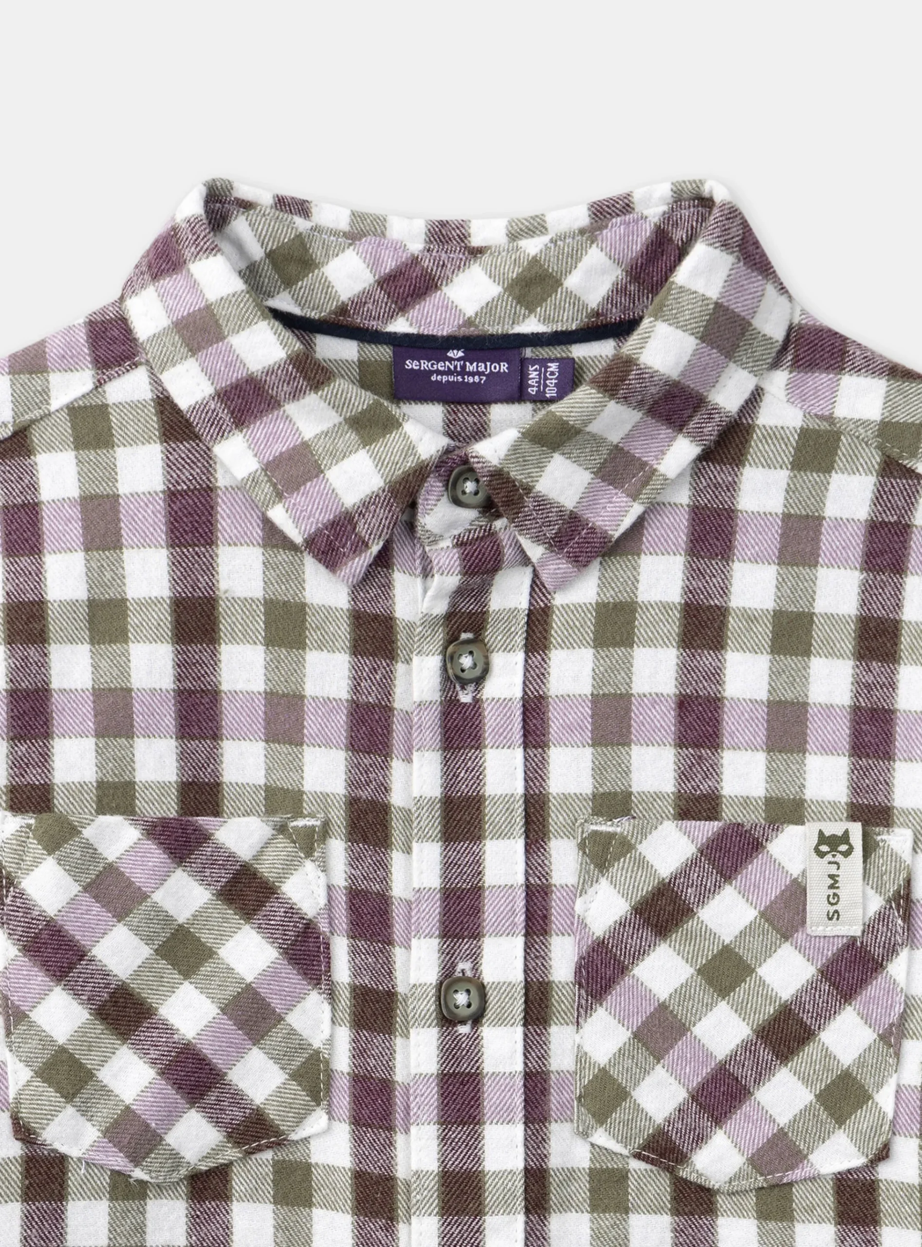 Sergent Major Chemise-Chemise à Carreaux