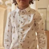 Sergent Major Chemise | T-shirt & Polo-Chemise blanche &agrave; imprim&eacute; tigre skateur