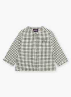 Sergent Major Chemise, T-shirt & Polo-Chemise blanche &agrave; imprim&eacute; &agrave; carreaux