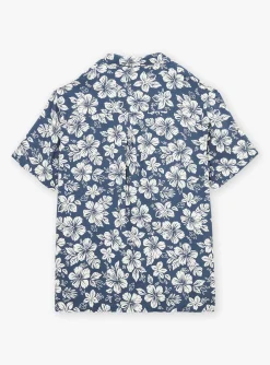 Sergent Major Chemise-Chemise bleu marine &agrave; imprim&eacute; fleuri