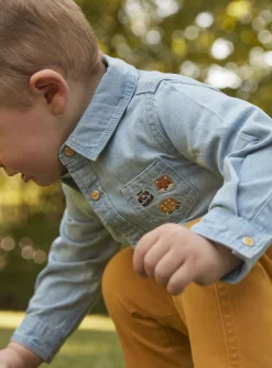 Sergent Major Chemise, T-shirt & Polo-Chemise bleue en jean