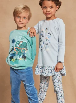 Sergent Major Pyjama-Chemise de nuit et legging bleu