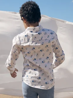 Sergent Major T-shirt & Polo-Chemise &eacute;crue &agrave; imprim&eacute; musical