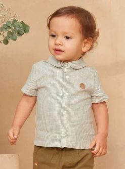 Sergent Major Chemise, T-shirt & Polo-Chemise écrue rayée