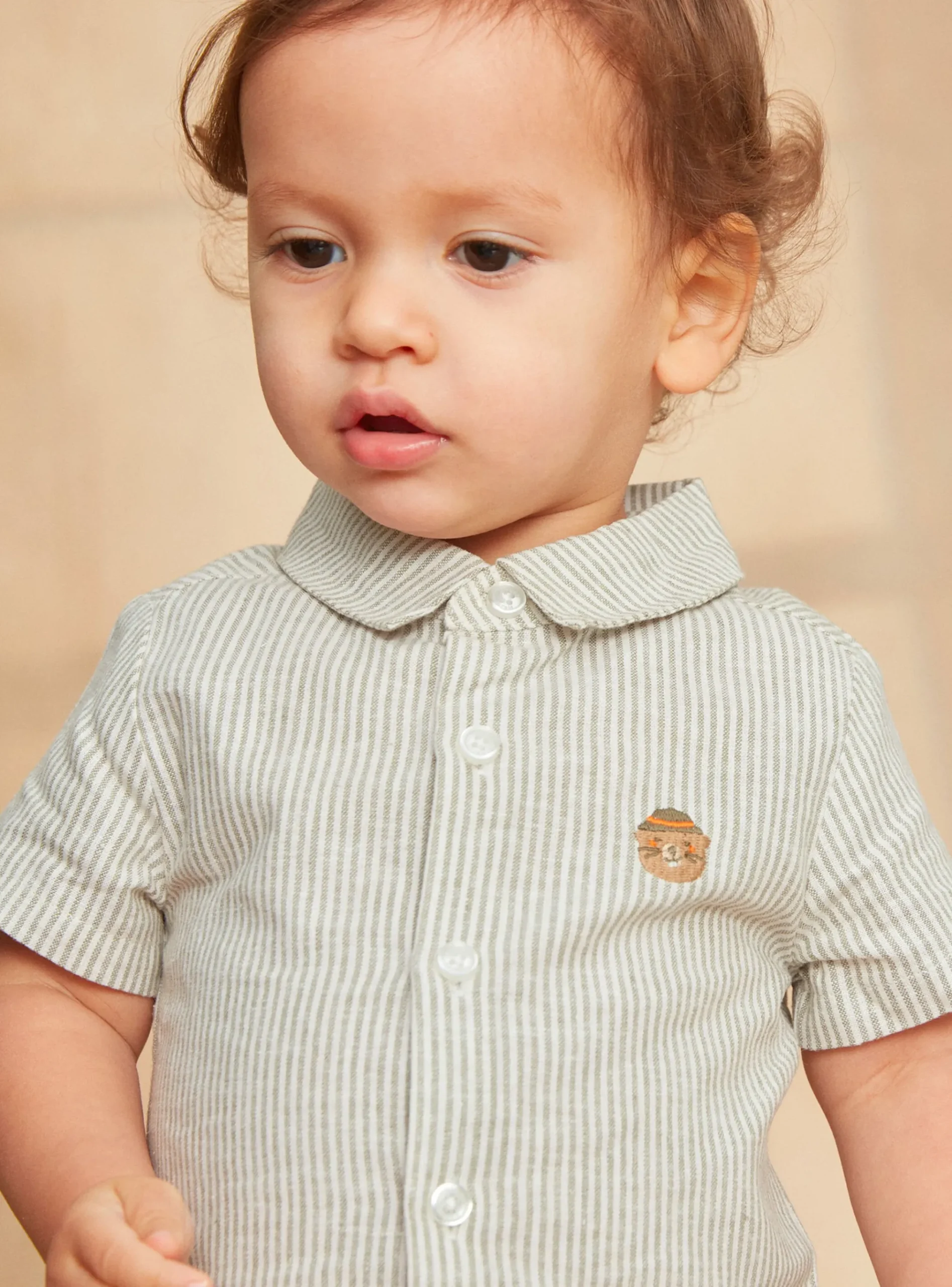Sergent Major Chemise, T-shirt & Polo-Chemise écrue rayée