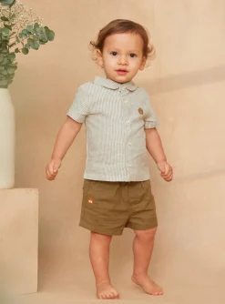 Sergent Major Chemise, T-shirt & Polo-Chemise écrue rayée