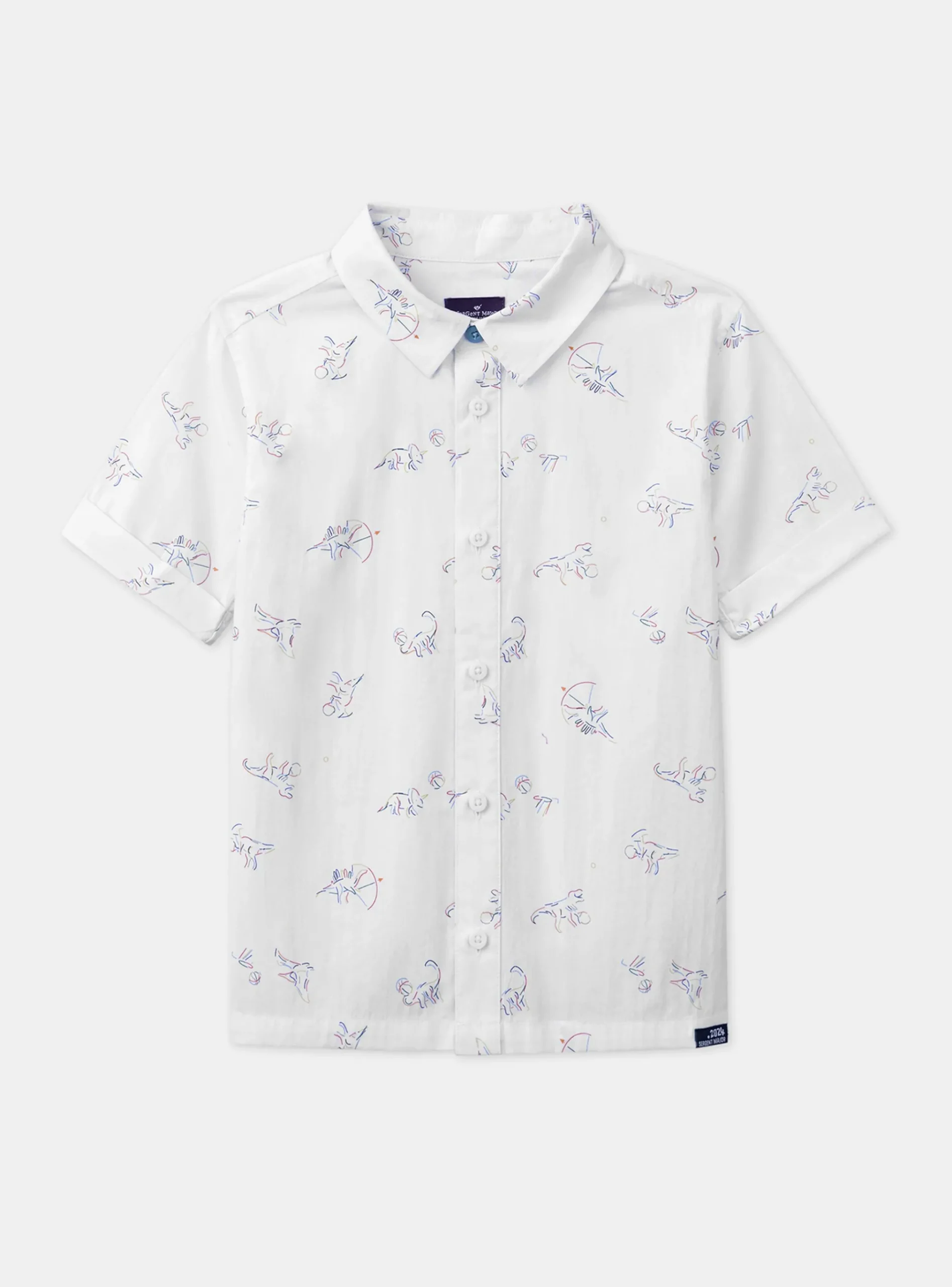 Sergent Major Chemise-Chemise imprimée dinosaure