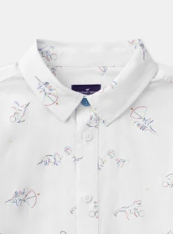 Sergent Major Chemise-Chemise imprimée dinosaure