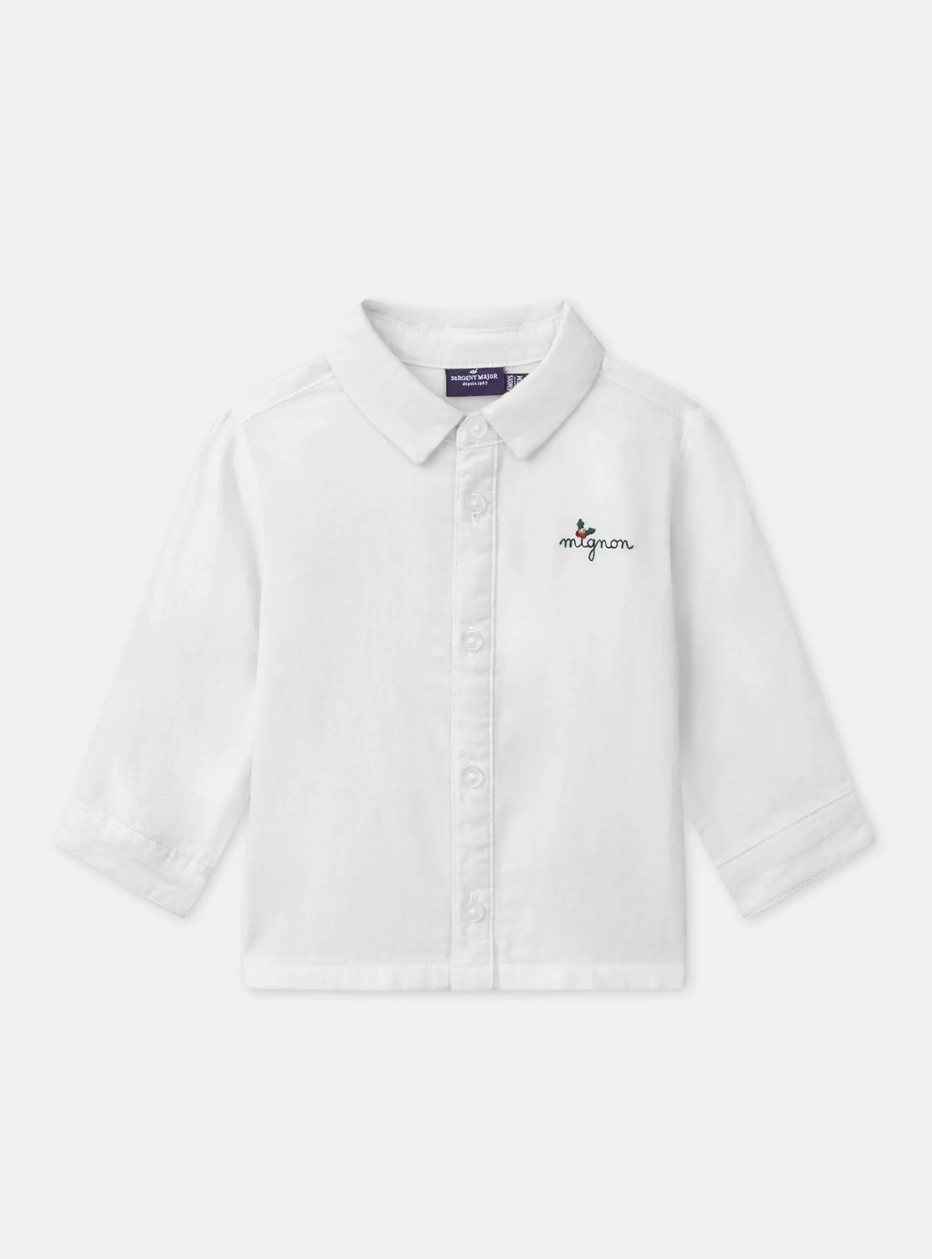 Sergent Major Chemise, T-shirt & Polo-Chemise inscription brodée
