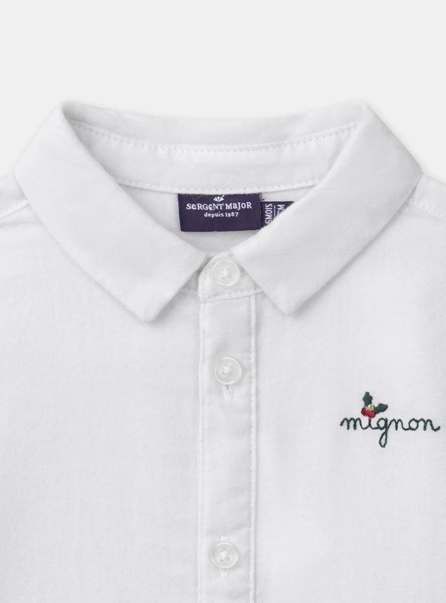 Sergent Major Chemise, T-shirt & Polo-Chemise inscription brodée