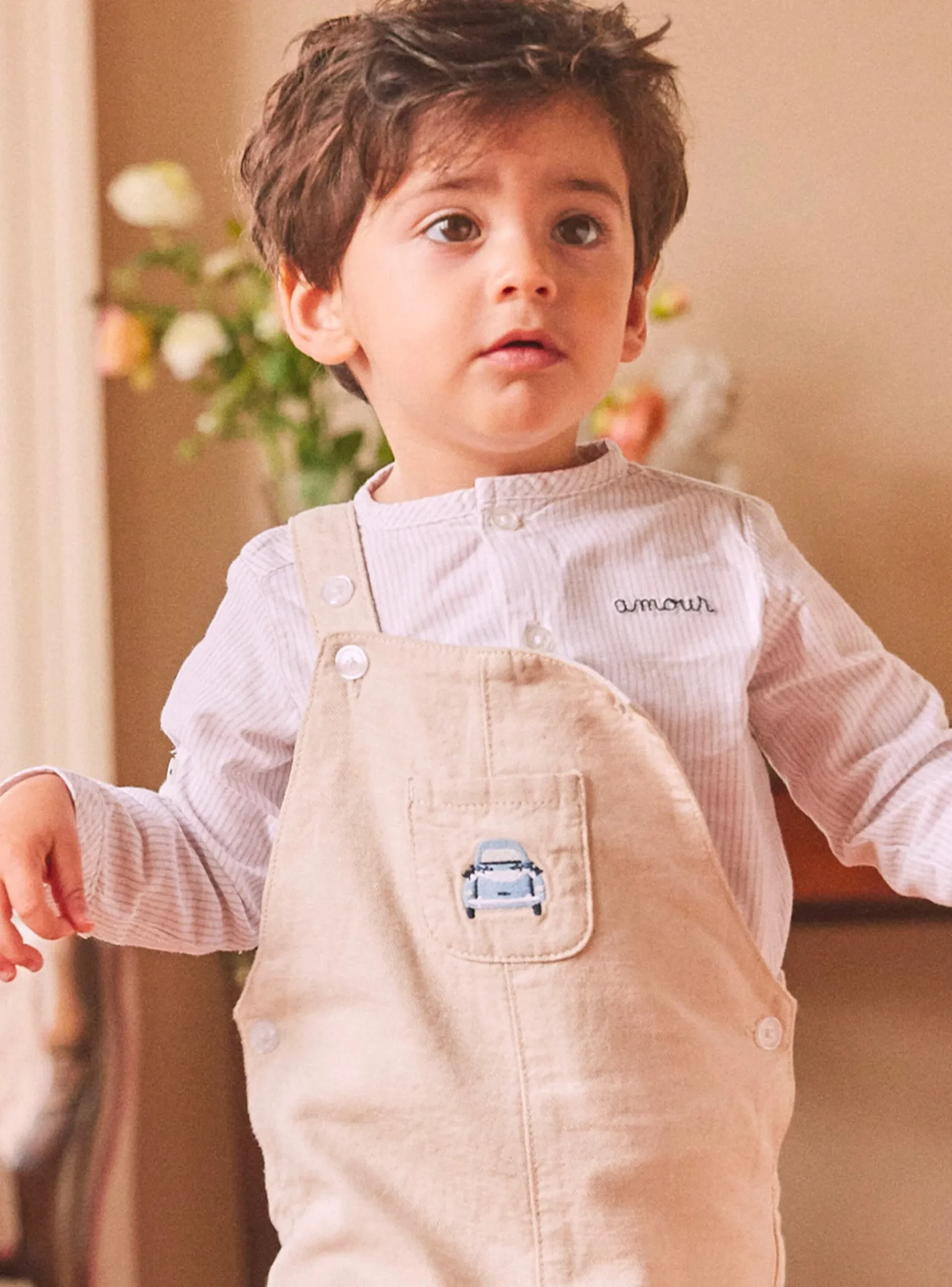 Sergent Major Chemise, T-shirt & Polo-Chemise rayée brodée