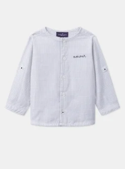 Sergent Major Chemise, T-shirt & Polo-Chemise rayée brodée