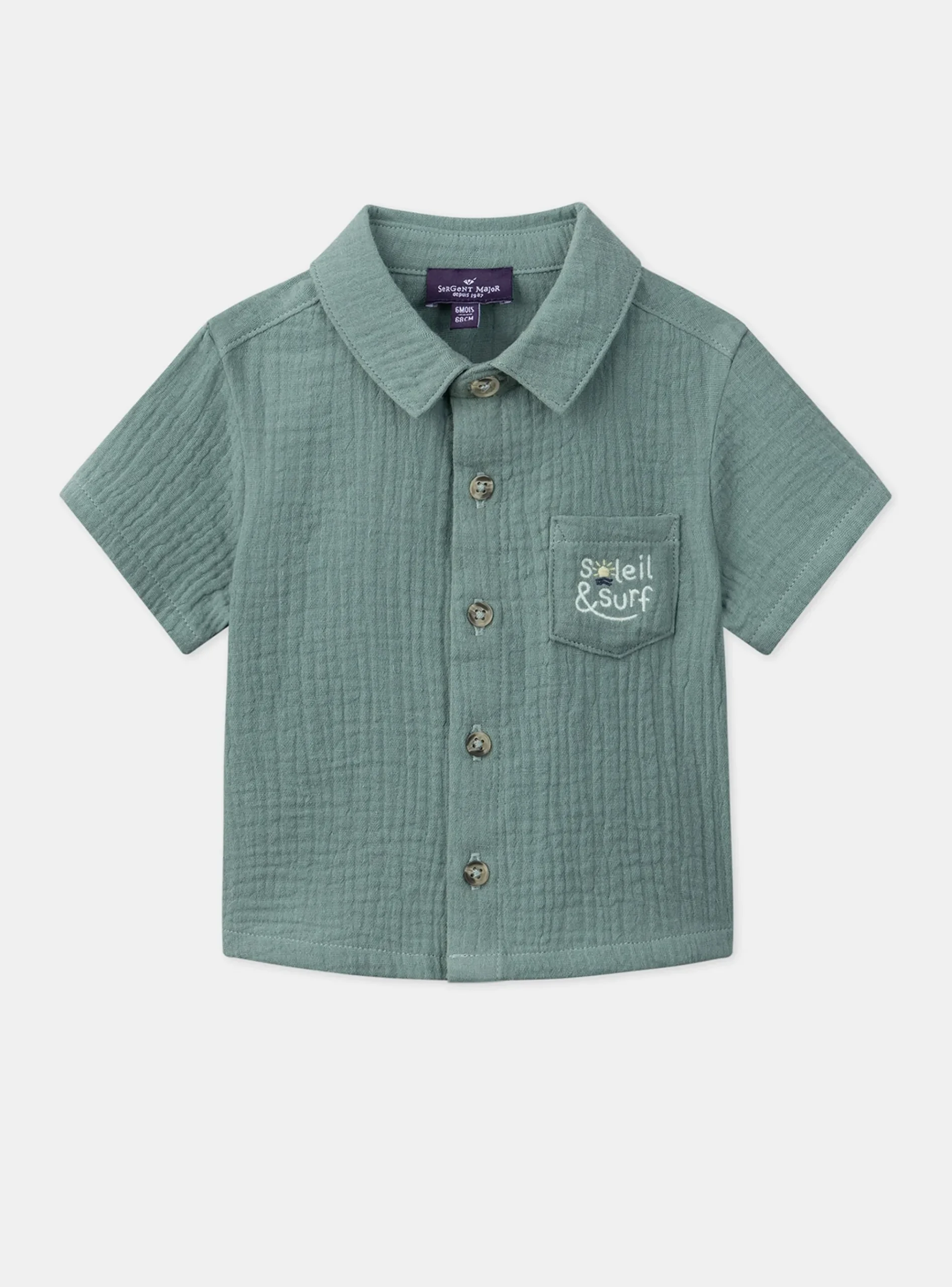 Sergent Major Chemise, T-shirt & Polo-Chemise Verte